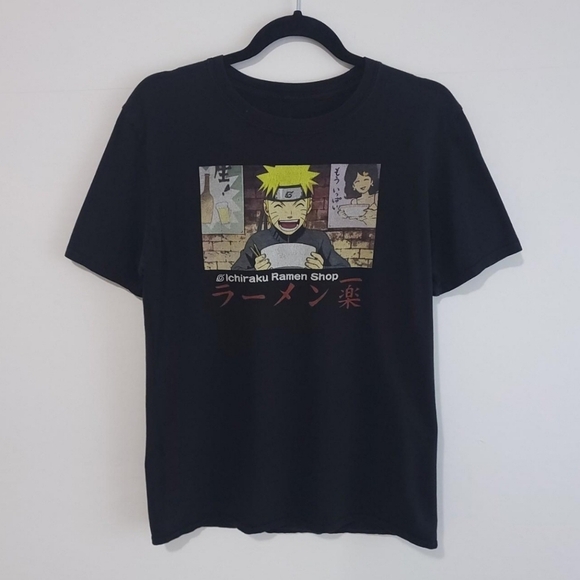 Naruto Men's Size L Black Ichiraku Ramen graphic print t-shirt - Picture 1 of 2